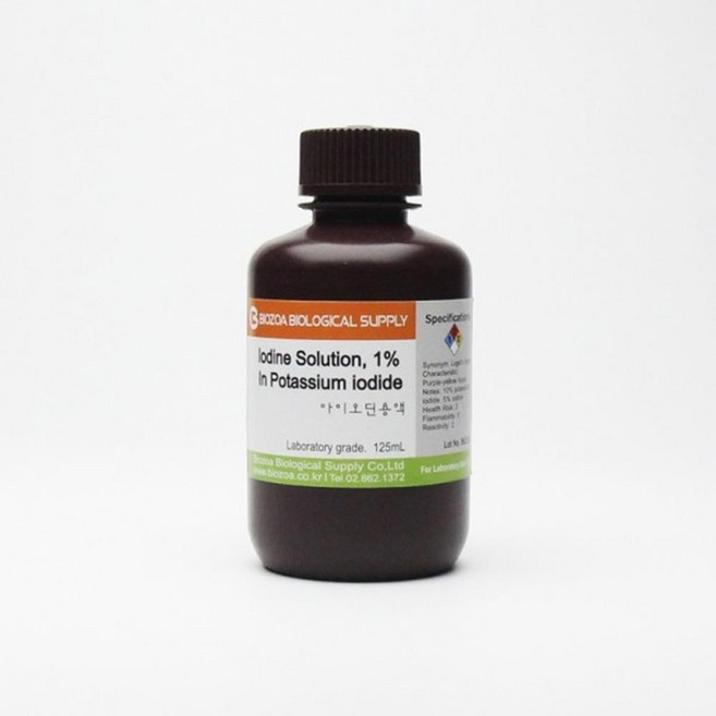 중등 고등학교 녹말검출용 아이오딘용액 125ml 교육 과학키트 사이언스 DIY