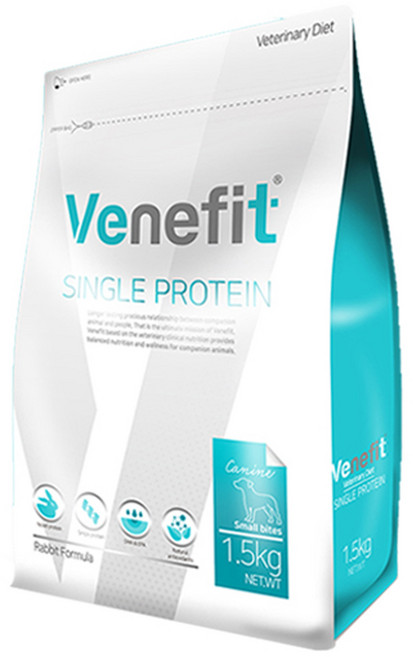 베네핏 싱글프로틴 반려견 사료, 피부/피모+알러지, 1.5kg, 1개