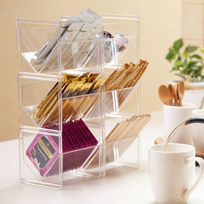 티백정리함 수납박스 소형서랍케이스 플라스틱정리함, 1개