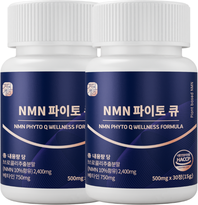 자연새긴 식물성 NMN 엔엠엔 파이토 큐 식약처 HACCP, 2개, 60정