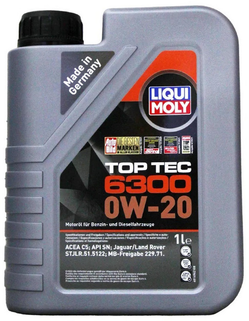 【易油網】LIQUI MOLY 合成機油1L：TOP TEC 適用多款摩托車 提升引擎效能, 1個, 6300 0W20 #21216