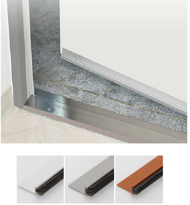 현관문 바람막이 모헤어 틈막이 고무 패드 미세먼지차단 방문틈새막이 현관문몰딩 벌레차단, 1개