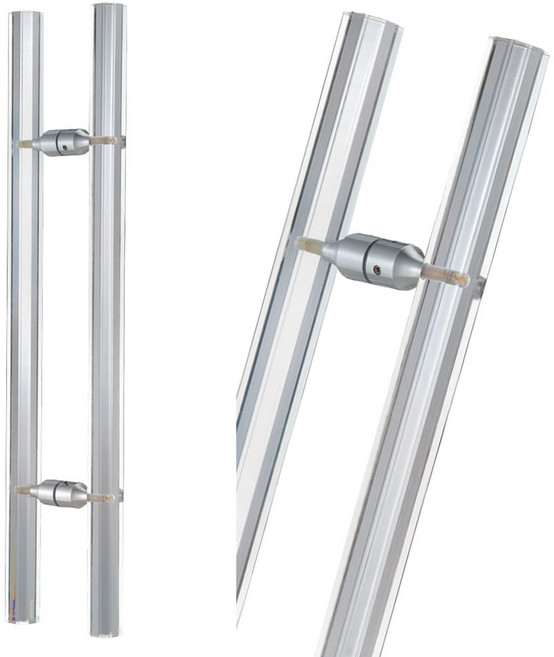 강화도어손잡이 G211 아크릴 사각 투명 센터340x600x30x30mm, 1개