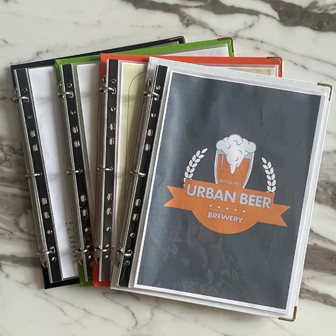 A4 클립보드 메뉴판 속지 5매 포함, 에코메뉴판 연두+리필 속지 5매 포함