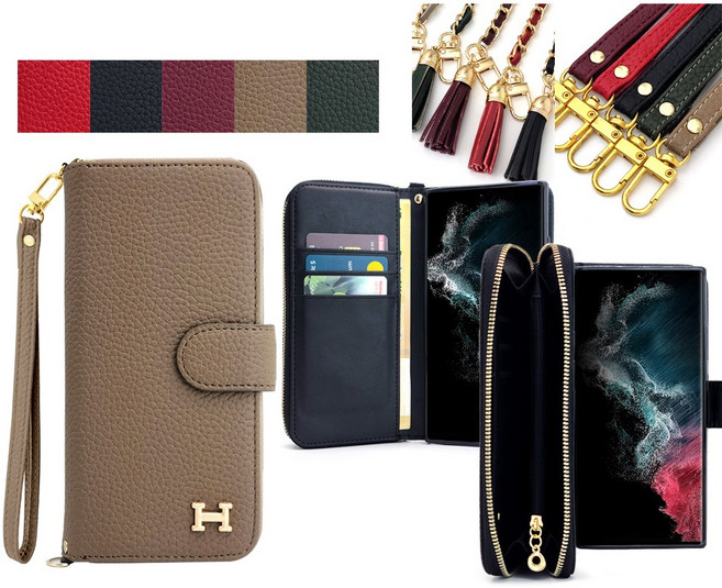 페블 갤럭시S21울트라 5G 케이스 SM-G998N S21울트라 고급스러운 지퍼 카드 지폐수납 지갑형 다이어리 휴대폰 케이스