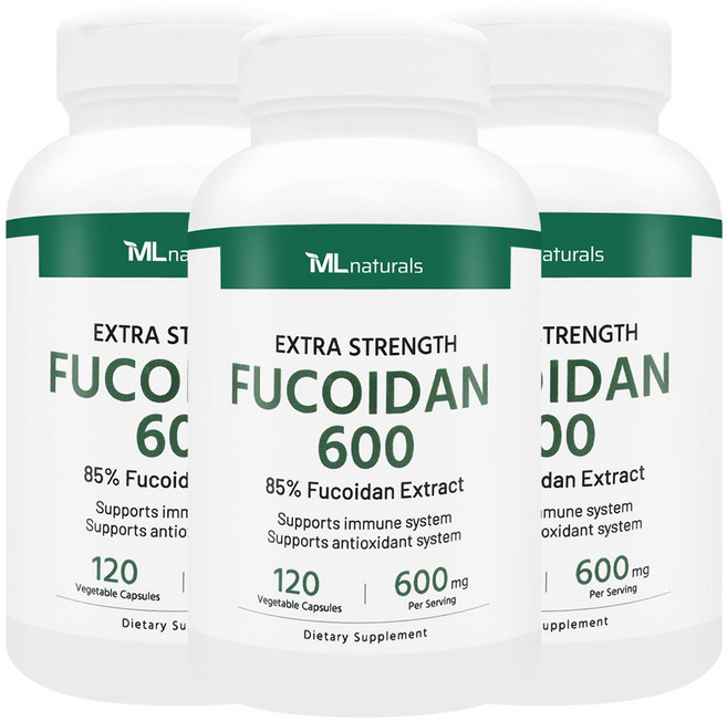 [미국빠른직구] 신제품 마이라이프 내추럴스 후코이단 600mg, 120정, 3개