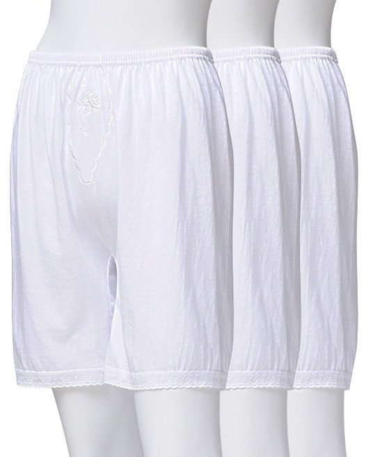 캐리루시 빅사이즈 자수 순면 5부 하의 3p