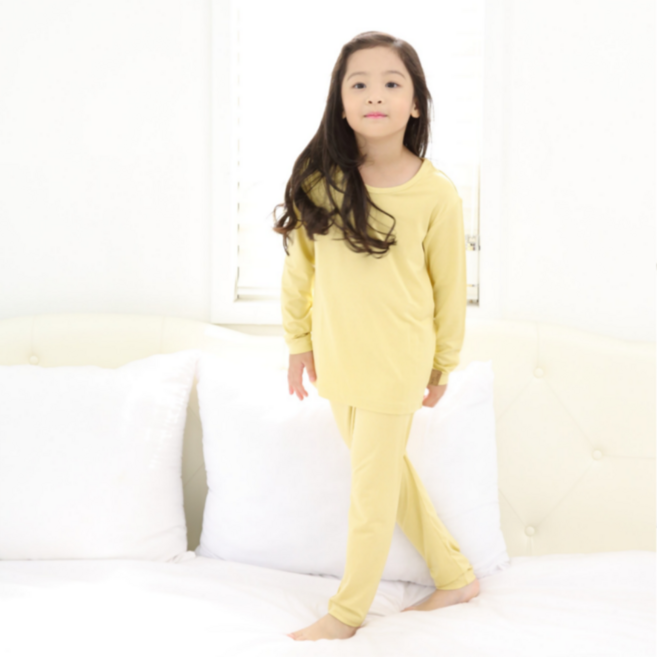 아동용 프리미엄 소프트 발열 슬림 히트업 실내복 상하의 세트