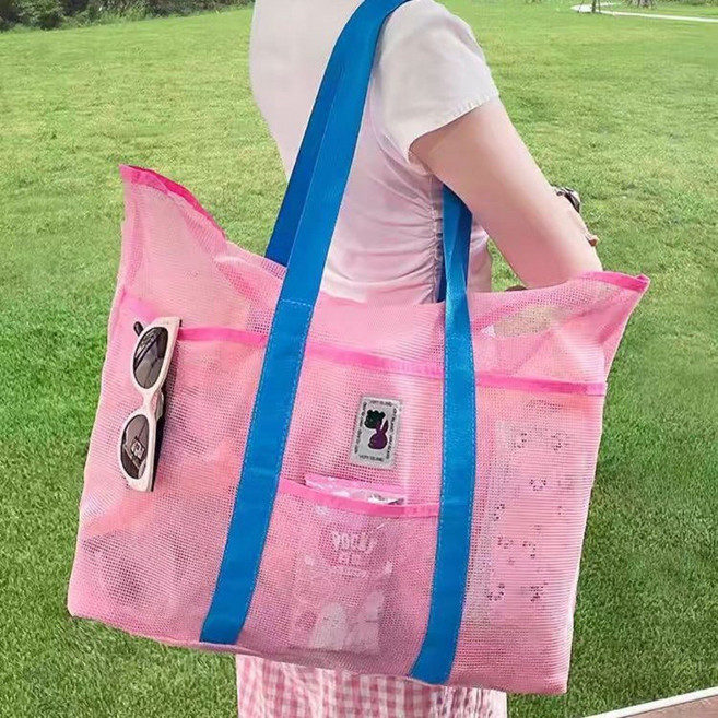 모래놀이 그물 대형 비치백 메쉬가방