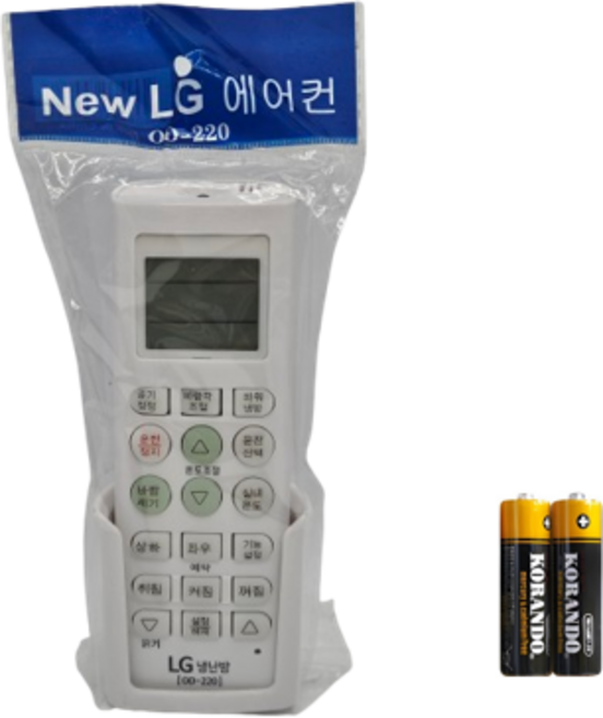 LG 전용 에어컨 리모컨 AAA건전지 세트, 1개