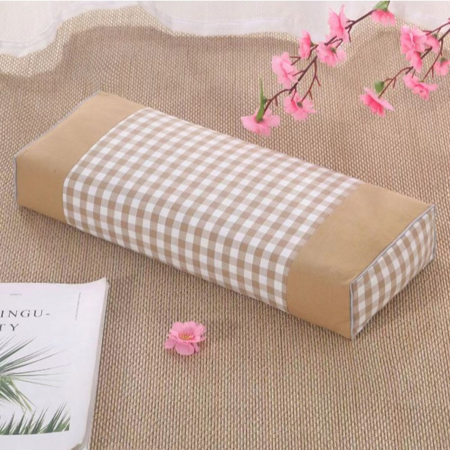 K zone 蕎麥枕 蕎麥殼枕芯 頸椎枕 瑜伽抱枕, 卡奇小格紋, 1個