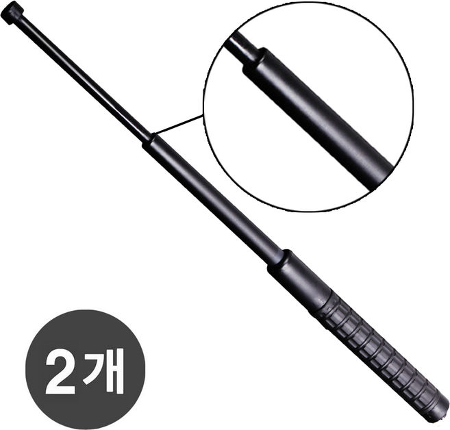 세이프하우스 고강도 휴대용 호신용 삼단봉(64cm) 1+1 / 강철코어 경량 원터치 호신용품