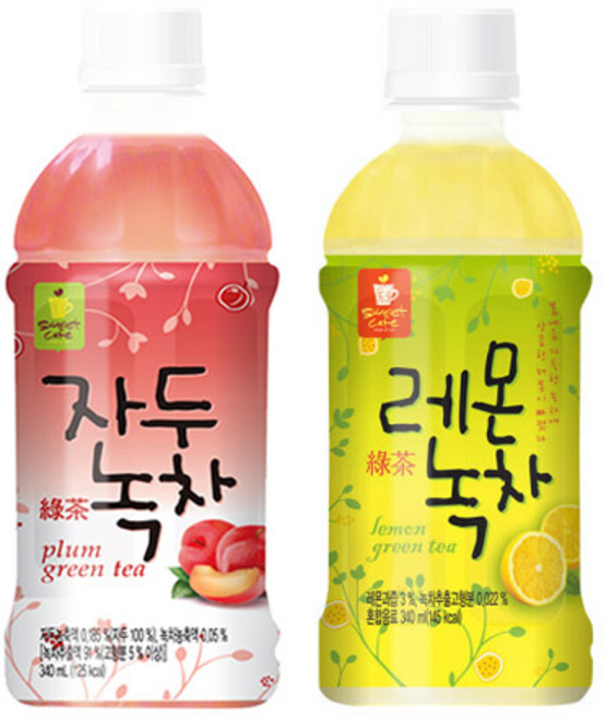 웰그린 자두녹차10개+레몬녹차10개 340ml 20개, 1세트