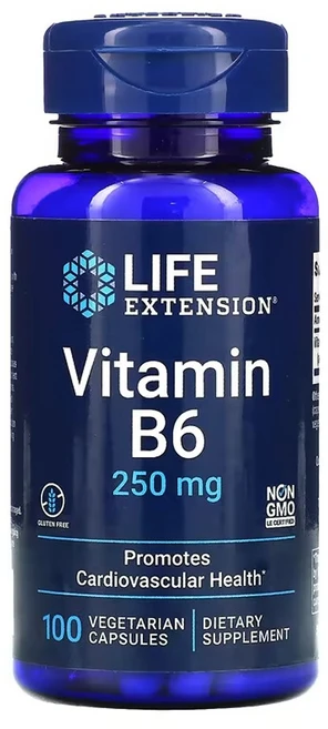 라이프익스텐션 비타민 B6 250mg 베지캡슐 100정, 1개, 250mg 100캡슐 - 쿠팡