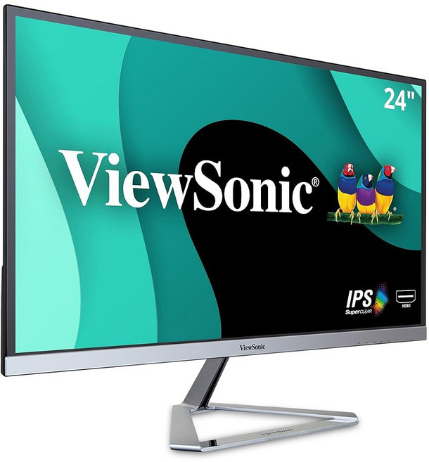 FreeSync 초박형 베젤 HDMI 및 디스플레이포트가 포함된 ViewSonic VX2776-SMHD 27인치 1080p IPS 모니터, 24Inch