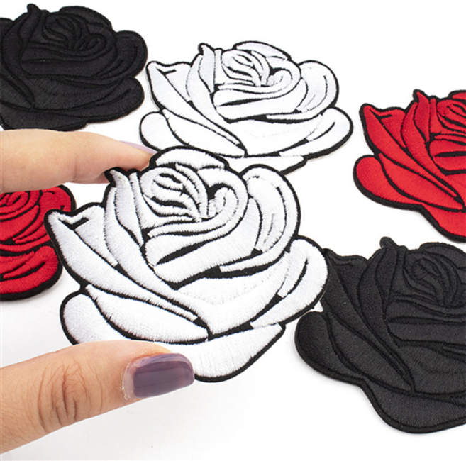자수와펜 와펜패치 가방 스티커 꽃, 1개