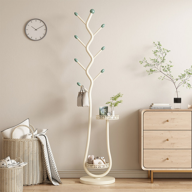 원룸 쓰러지지않는 스탠드 옷걸이 튼튼한 행거, 화이트