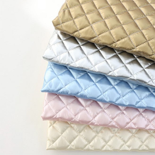 누빔패딩원단 미니 다이아 4온스 글리터 방수 5종 반마 C0, 아이보리