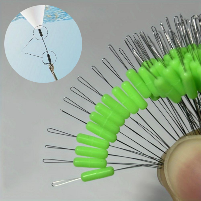 엉킴 방지 실리콘 직선형 낚시 스토퍼 찌 고정 300개입, 1개