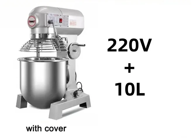 주방 가전 스탠드 믹서 전기 주방 믹서 식품 프로세서 400W 반죽 반죽 반죽 기계 10L 15L, 02 220V 10L cover