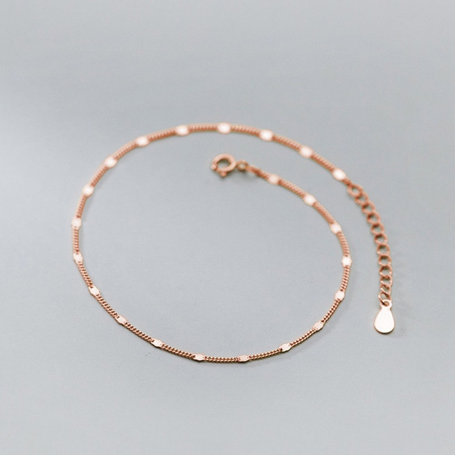 에르모사제이 A037 실버 925 슬림 기본 플랫 체인 은발찌