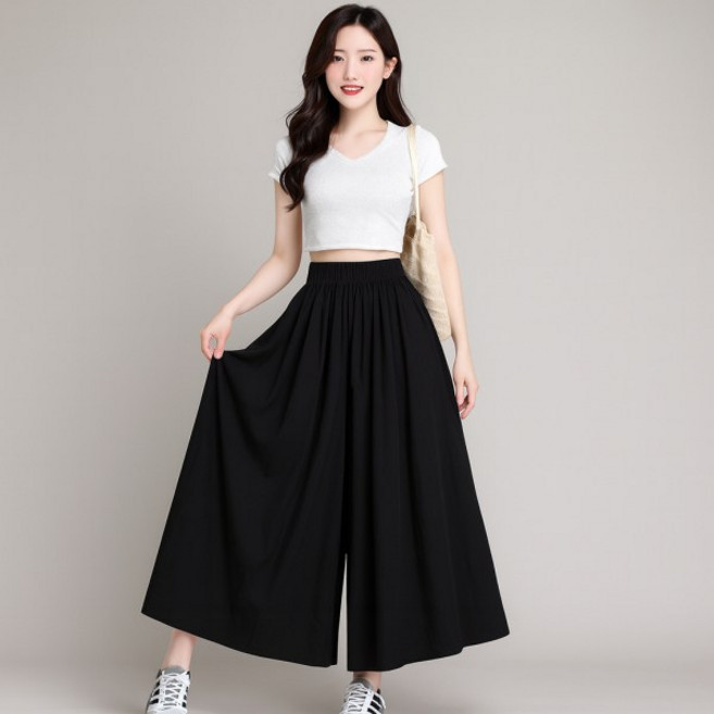 바모즈 여성 치마바지 키작녀 키큰녀 데일리용 날씬해보이는 치마 바지