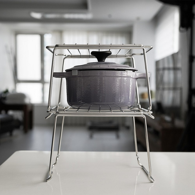 JVR 올스텐 그릇정리대 2P세트 S 24cm 그릇정리 주방정리 상부장 하부장 수납장 적재선반, 2개