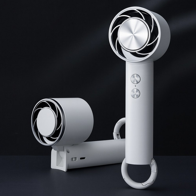 3초 급속냉각 화이트 쿨패드 각도조절 휴대용 선풍기