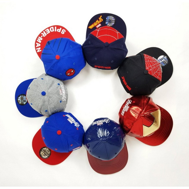 마블 정품 스냅백 야구모자 캡모자 아동용 캡틴아메리카 스파이더맨