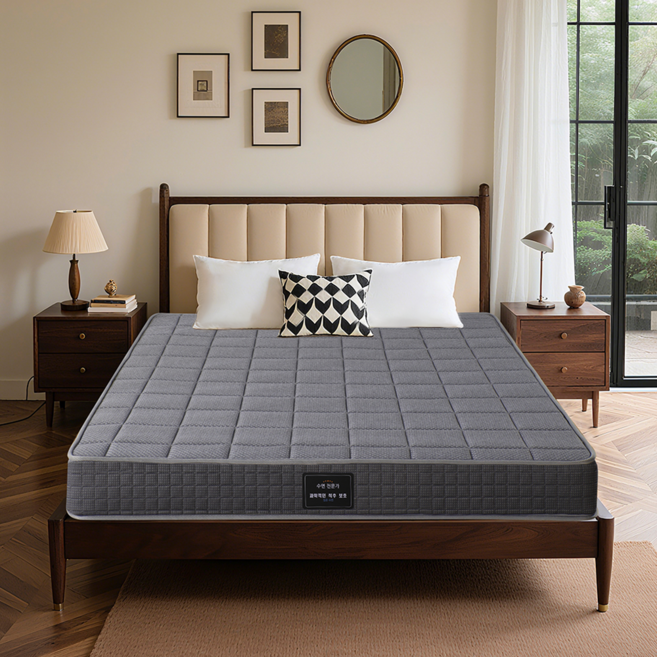 YEAAYE 압축 롤업 매트리스, 블랙스퀘어, 20cm