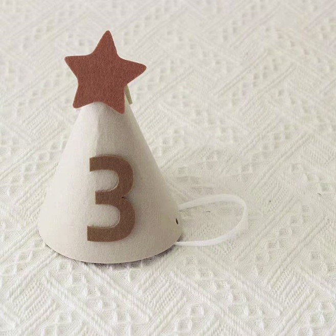 GoGraphy 生日帽 多款造型兒童寵物生日派對裝飾, 星星款 3, 1個
