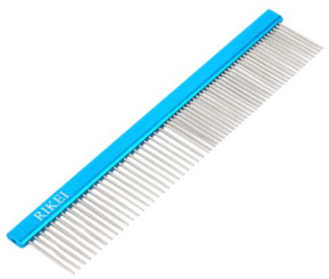 리케이 칼라콤 반려동물 브러쉬 19.5 x 4 cm, 파랑색, 1개