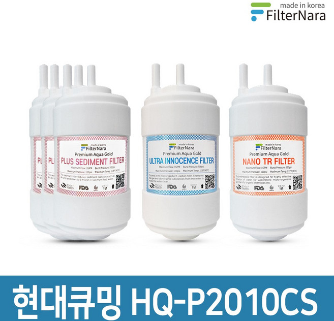 현대큐밍 HQ-P2010CS 정수기 1년세트 프리미엄 호환필터, 1개