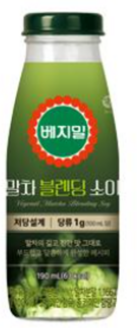 베지밀 말차 블렌딩 소이 저당 두유, 40개, 190ml