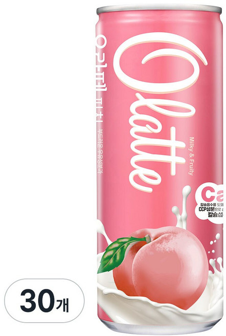 동아오츠카 오라떼 피치 캔, 30개, 240ml