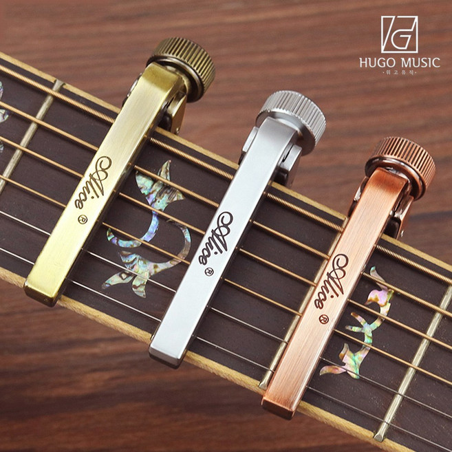 위고뮤직 기타카포 A7-0J 통기타 일렉 우쿨렐레 카포, 실버, 1개