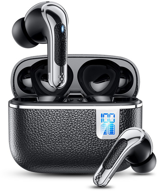 LifeSync 블루투스 이어폰 무선 노이즈 캔슬링 LED 방수 커널형 이어폰, 블랙, H03