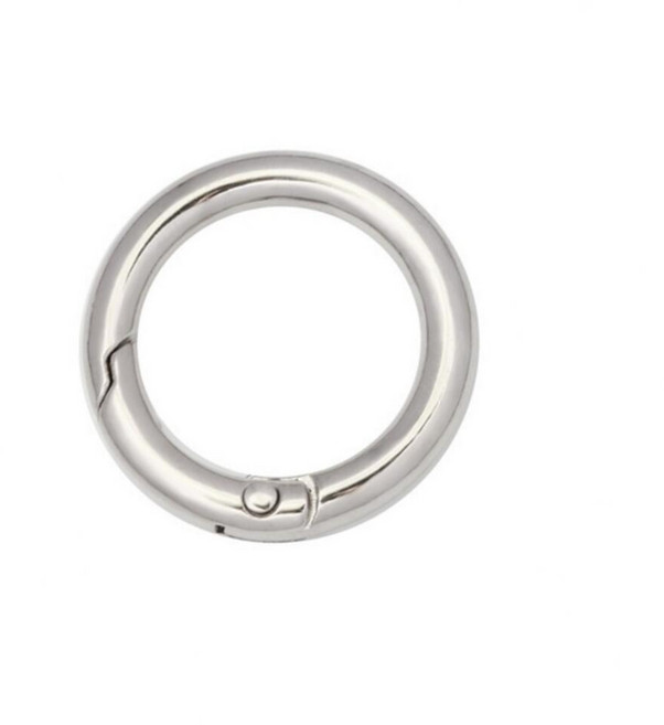 미니 등산 카라비나 원형 카라비너 카라비너키링 고리 가방, 1개, 실버_27mm