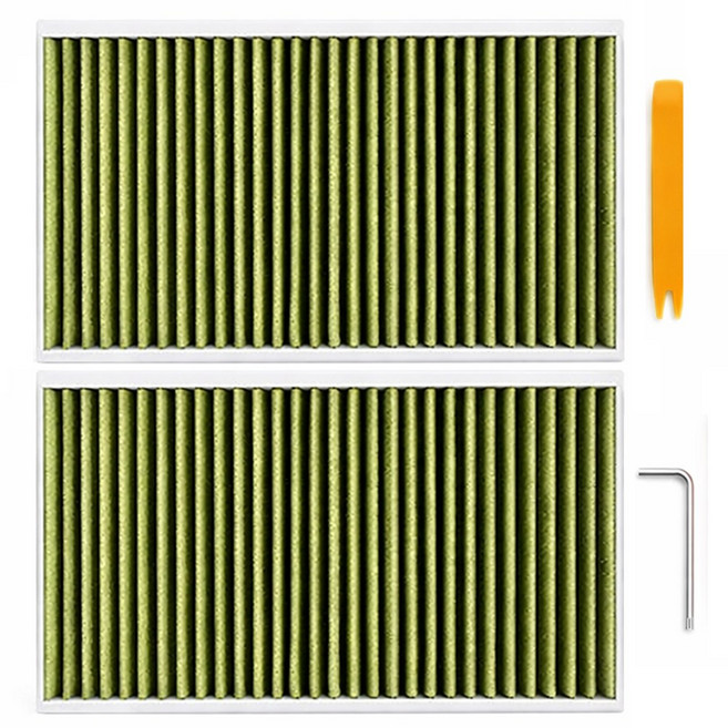 테슬라 모델3 모델Y 에어컨 캐빈 필터 활성탄 2개 교체 키트 포함 TESEN, 1세트, 모델3, 모델y 호환