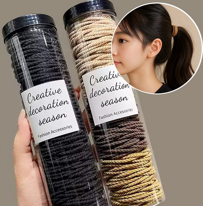 별숲 대용량 고탄력 데일리 물결 머리끈 200개