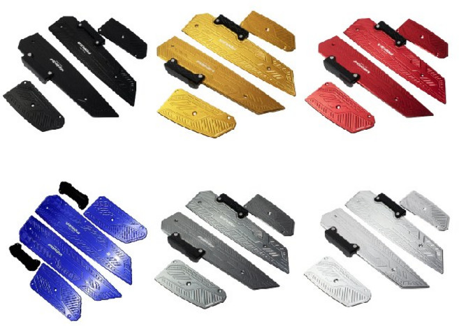 혼다 FORZA 발판 튜닝 풋패드 개조 페달 미끄럼방지 포르자 350 300 호환, 골드