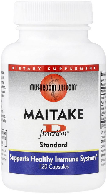 Mushroom Wisdom 머쉬룸 위즈덤 마이타케 D 프랙션 Maitake D-Fraction, 1개, 120정