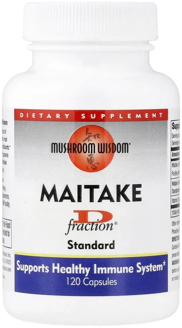 Mushroom Wisdom 머쉬룸 위즈덤 마이타케 D 프랙션 Maitake D-Fraction, 1개, 120정 - 쿠팡