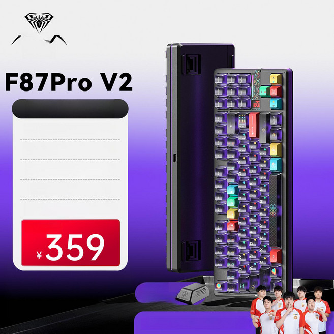독거미 F87 화이트 키보드 기계식AULA 그레이 키캡+그레이V4축 하우징 Pro 아우라, 기본 모델명/품번, Pro V2 미스트 투명 12000mAh A