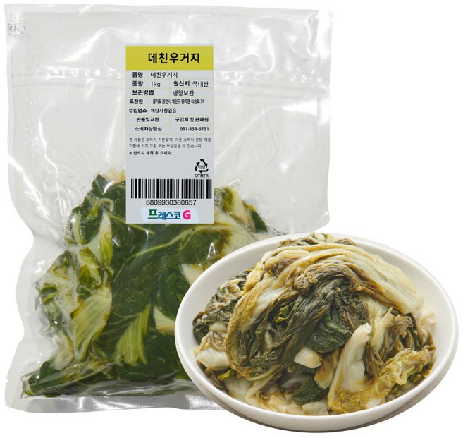 프레스코G 국내산 데친 우거지 1kg, 1개