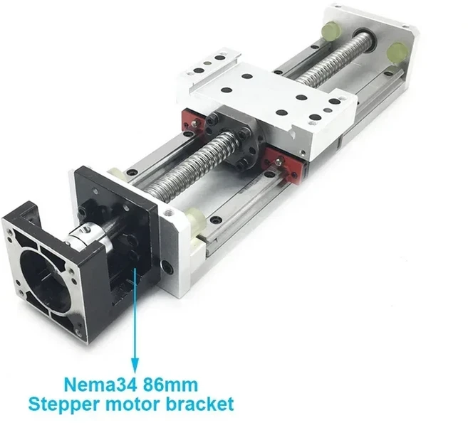 볼스크류 슬라이딩 테이블 선형 레일 가이드 밀폐 모듈 축 로봇 CNC 알루미늄 수동 모션 SFU1605/1610, 14 100mm Stroke SFU1610, 04 86 Motor Bracket