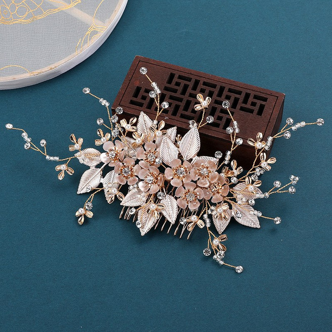 40000KM 혼주 뒤꽂이 웨딩 헤어핀 올림머리 장식 한복머리장식