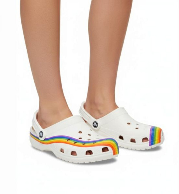 크록스 공용 클래식 레인보우 다이 클로그 WTM 24SUCL208106 Z94S