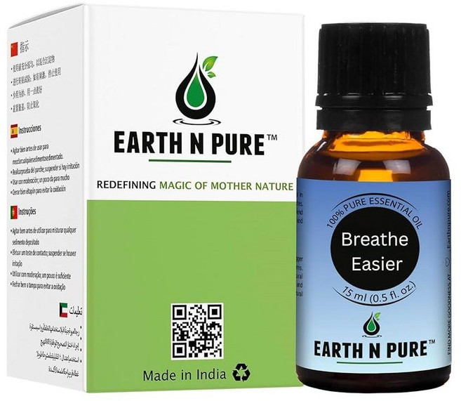 Earth N Pure 피부 모발 손톱용 E 오일 퓨어 앤 내추럴 50ml [호환], 유칼립투스, 페퍼민트, 소나무 및 카다멈, 0.53 Fl Oz (Pack of 1)