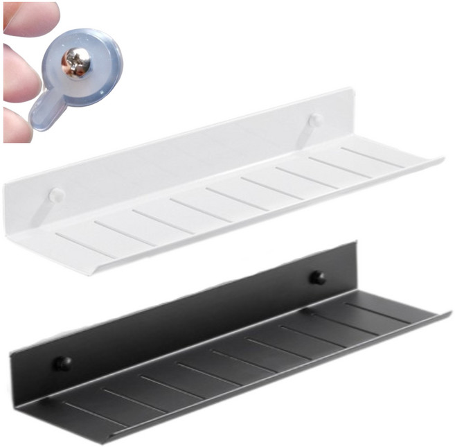 비츠로 무타공 욕실 주방 선반, 블랙, 1개